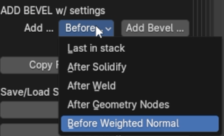 Bevel Modifier Order