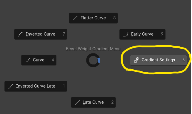 Bevel Gradient Settings