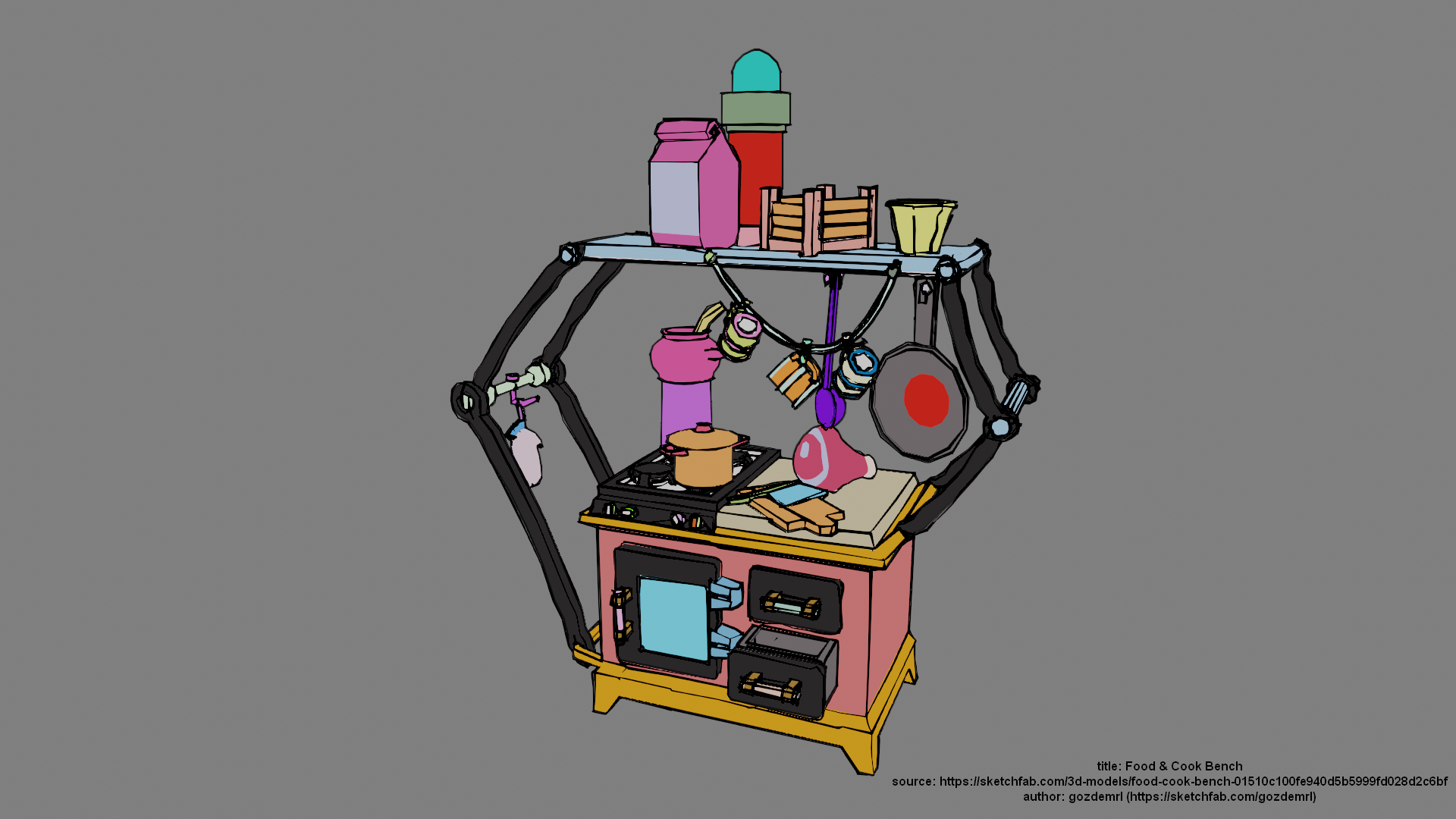 Blender Grease Pencil - 3D Basketball Court 