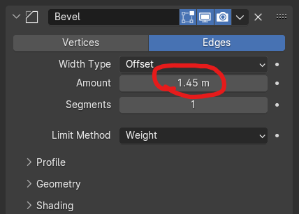 Bevel Amount Slider