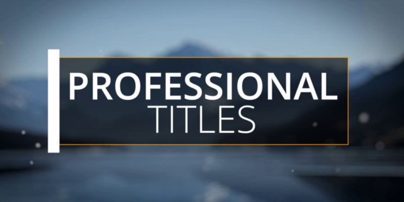 25 Professional Titles for blender (with free demo) - Blender Market
