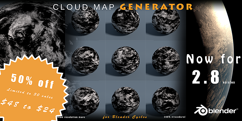 Cloud map generator - Blender Market