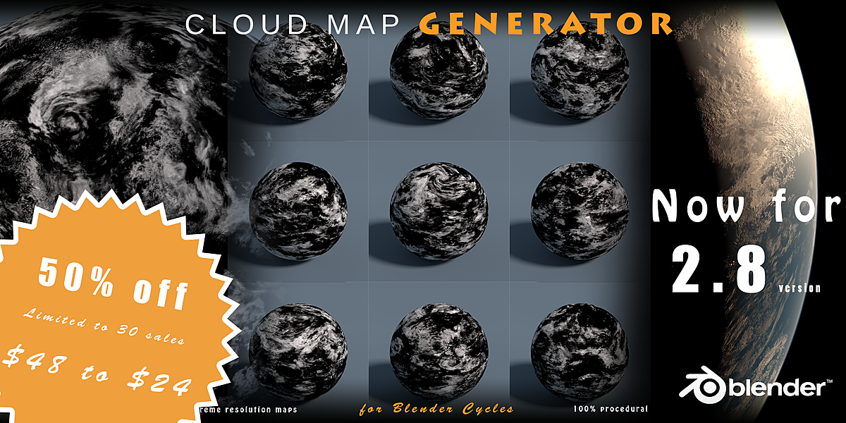 Cloud map generator - Blender Market