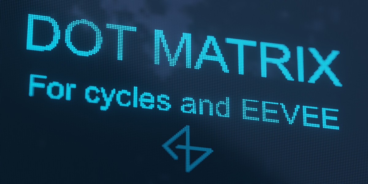 Dot Matrix Shader for Cycles and EEVEE - Blender Market
