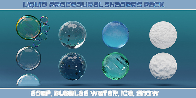 Liquid produral shaders pack v1.1 Blender Market