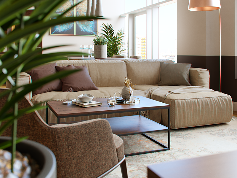 Blender EEVEE and Cycles realistic interior scene - "Apartment with