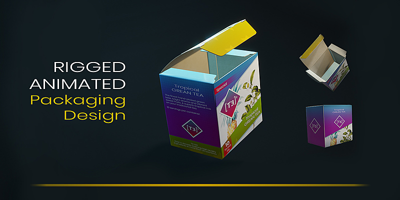 Rigged Dieline for Box Packaging Design and Product Animation - Blender ...