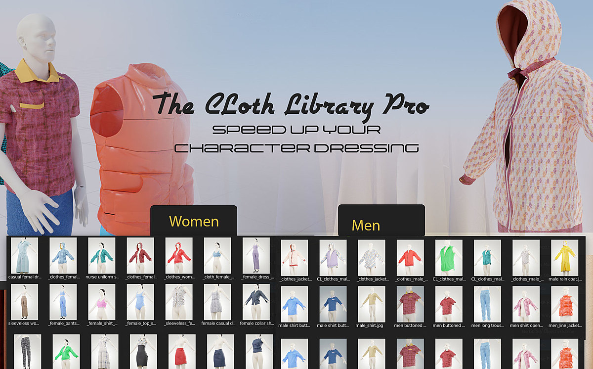 The CLoth Library addon for blender Version 4 Blender Market