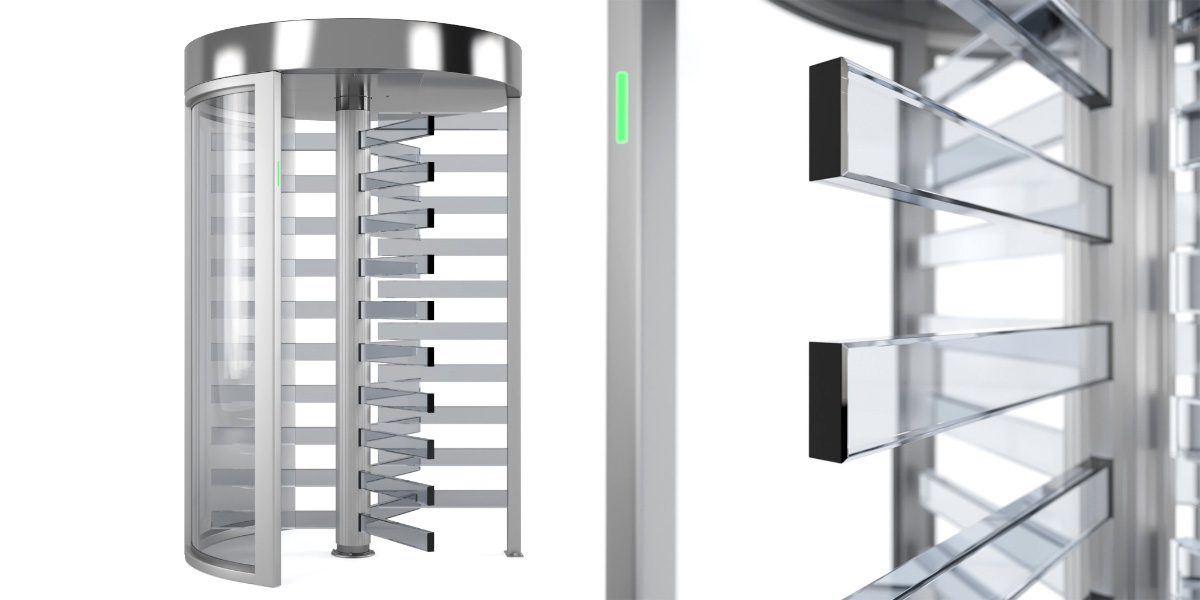 Transparent turnstile Boon Edam Turnlock 200 - Blender Market
