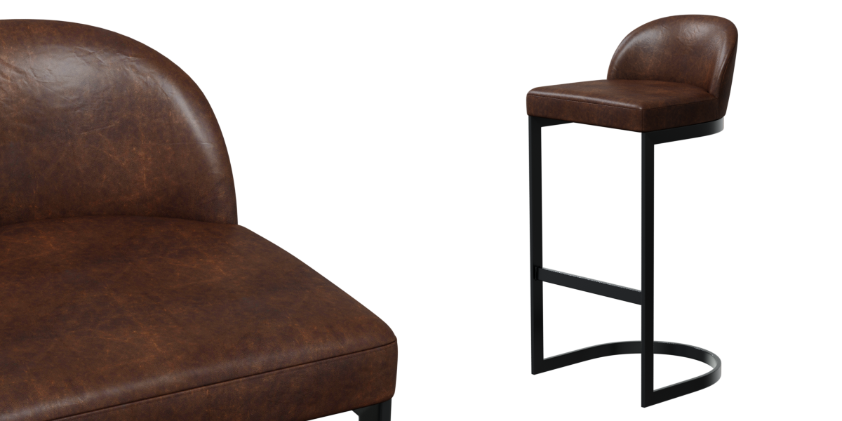 Stool Restoration Hardware 1960s Rome Leather Bar Stool