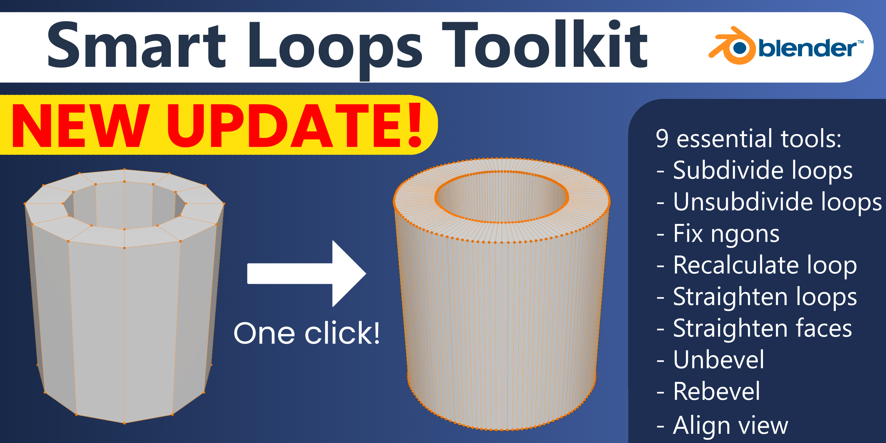 Graphics Loop Tool Smart Loops Toolkit - Blender Market