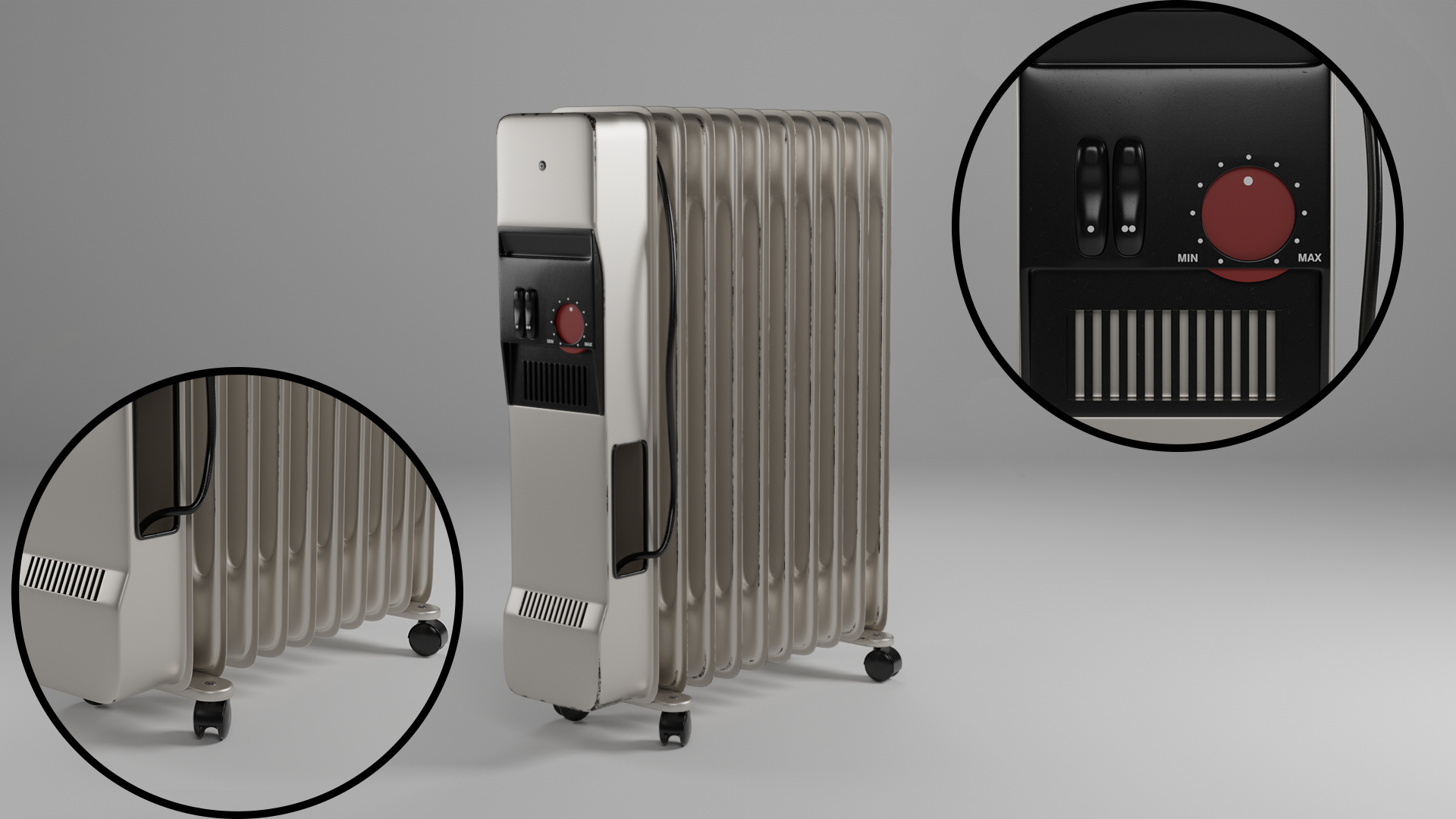 Radiator Model low-poly high-poly - Blender Market