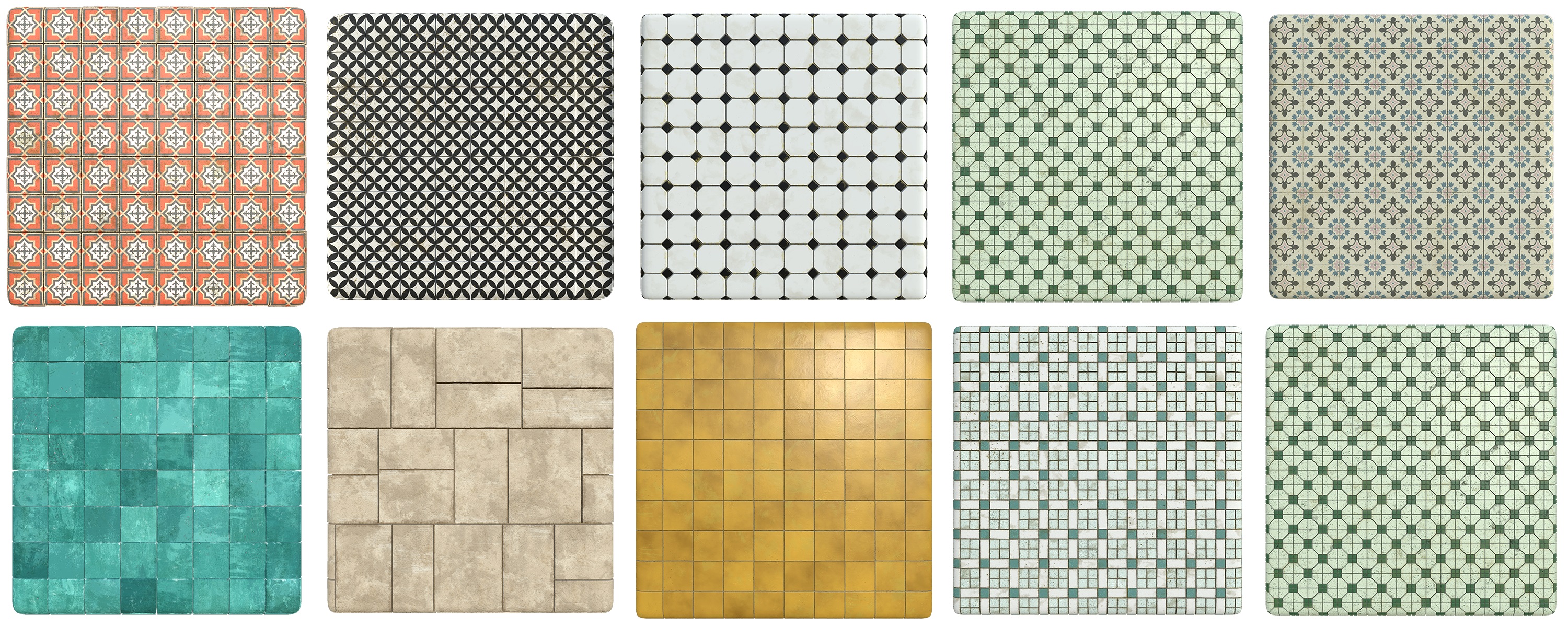 Yellow Floor Tiles Texture