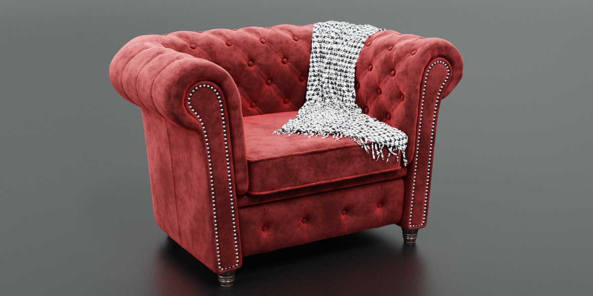 Chesterfield velvet armchair 2025