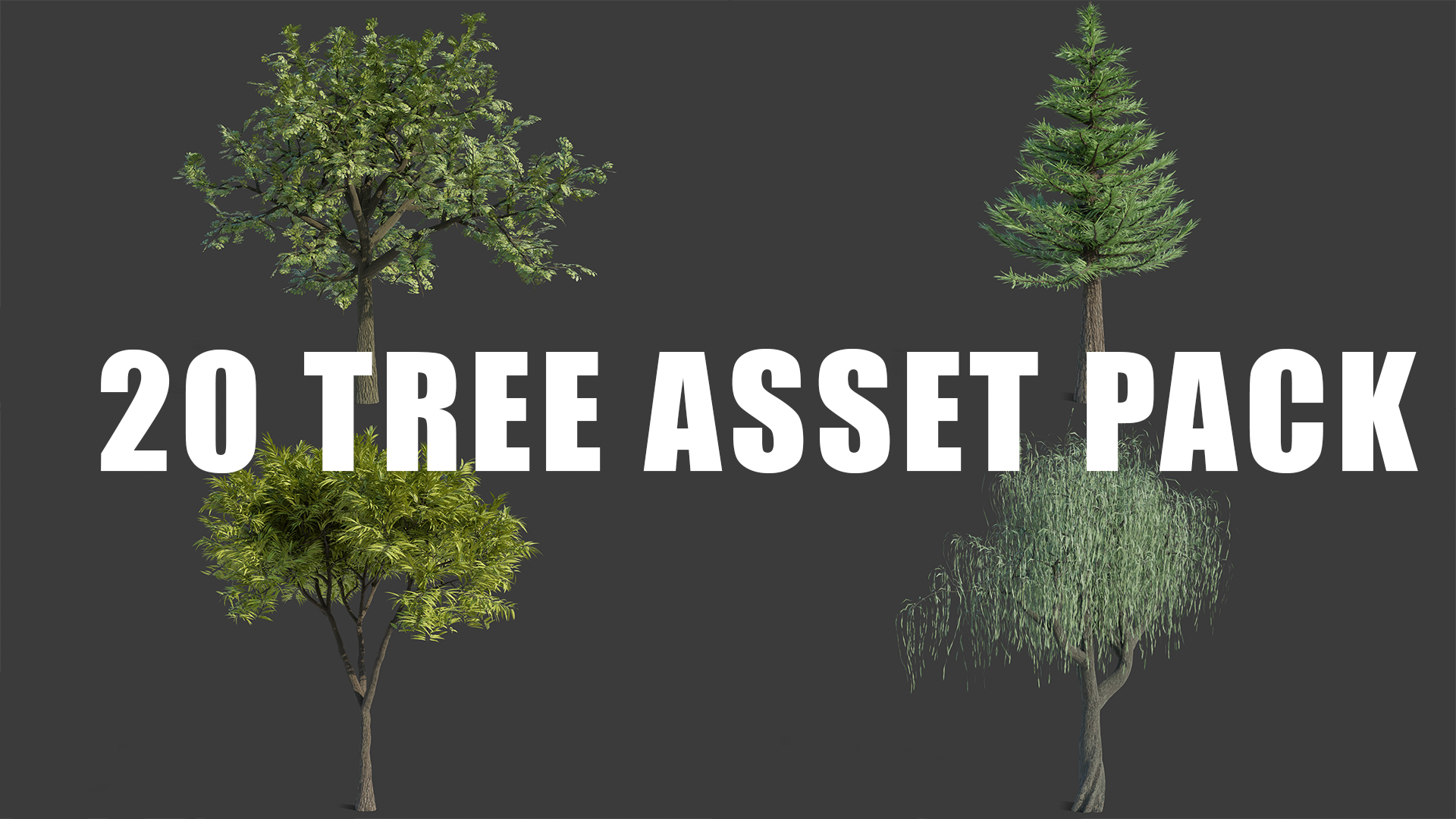 Tree Collection - 20 Tree Asset Pack - Blender Market