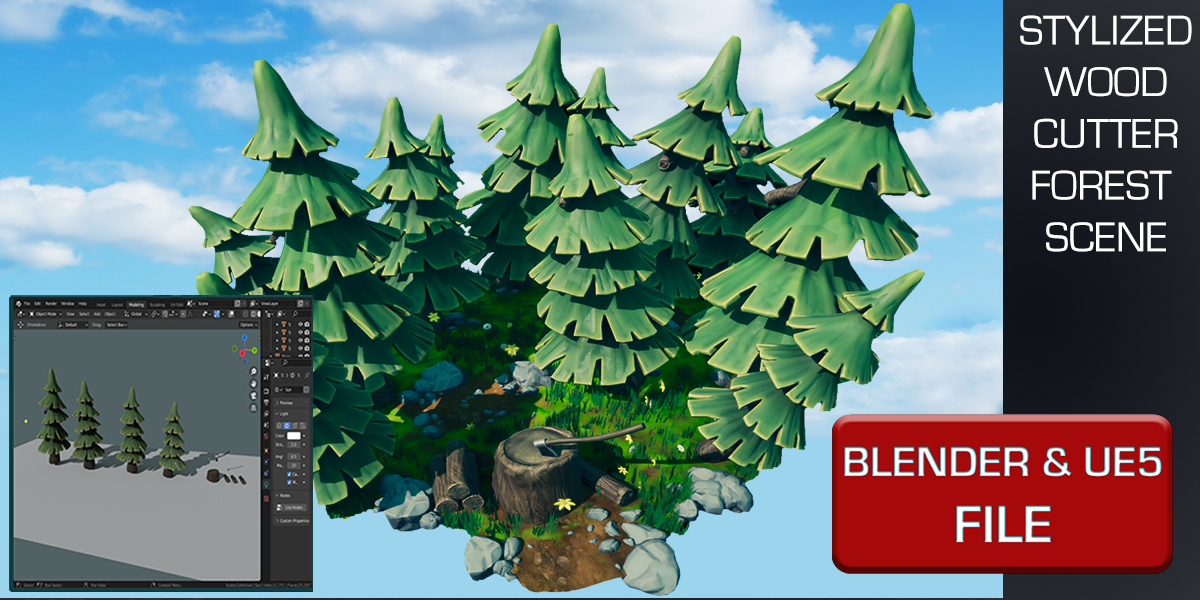 Blender 3 | Unreal Engine 5 | Complete Guide | Stylized Woodland Tree ...