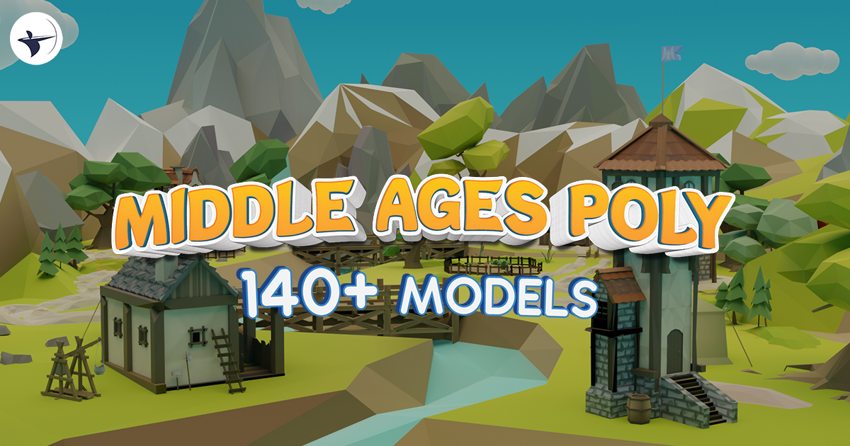 Polyart: Middle Age City Environment Pack - Blender Market