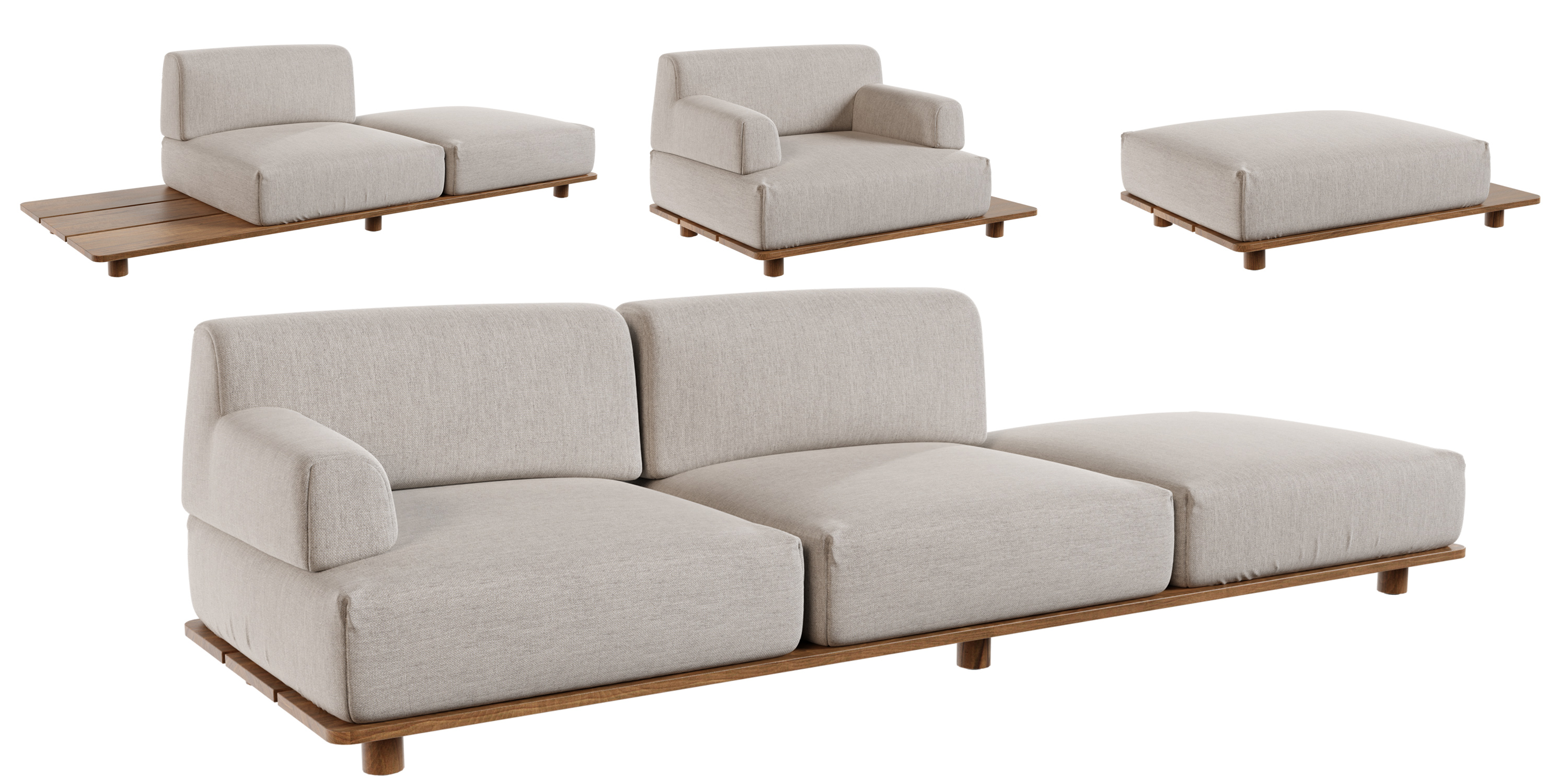 Palco sofa module set 1 by Kristalia Blender Market