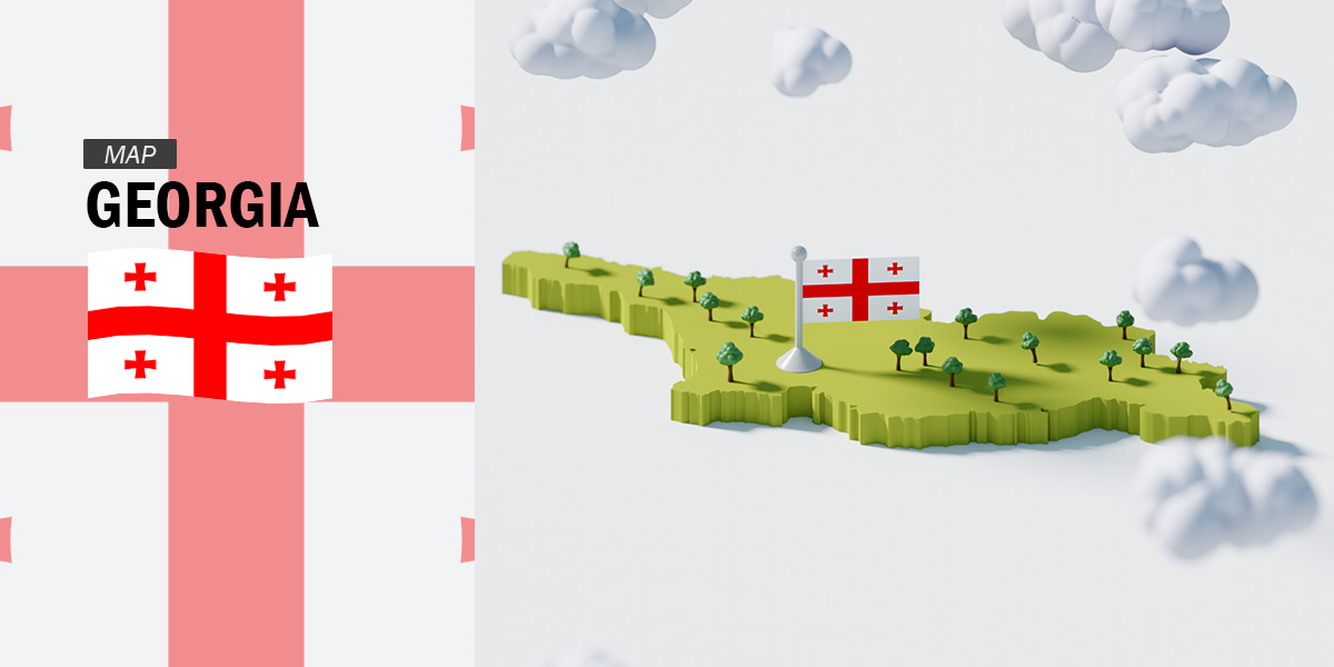 Georgia Map (3D + Pre-rendered Images) - Blender Market