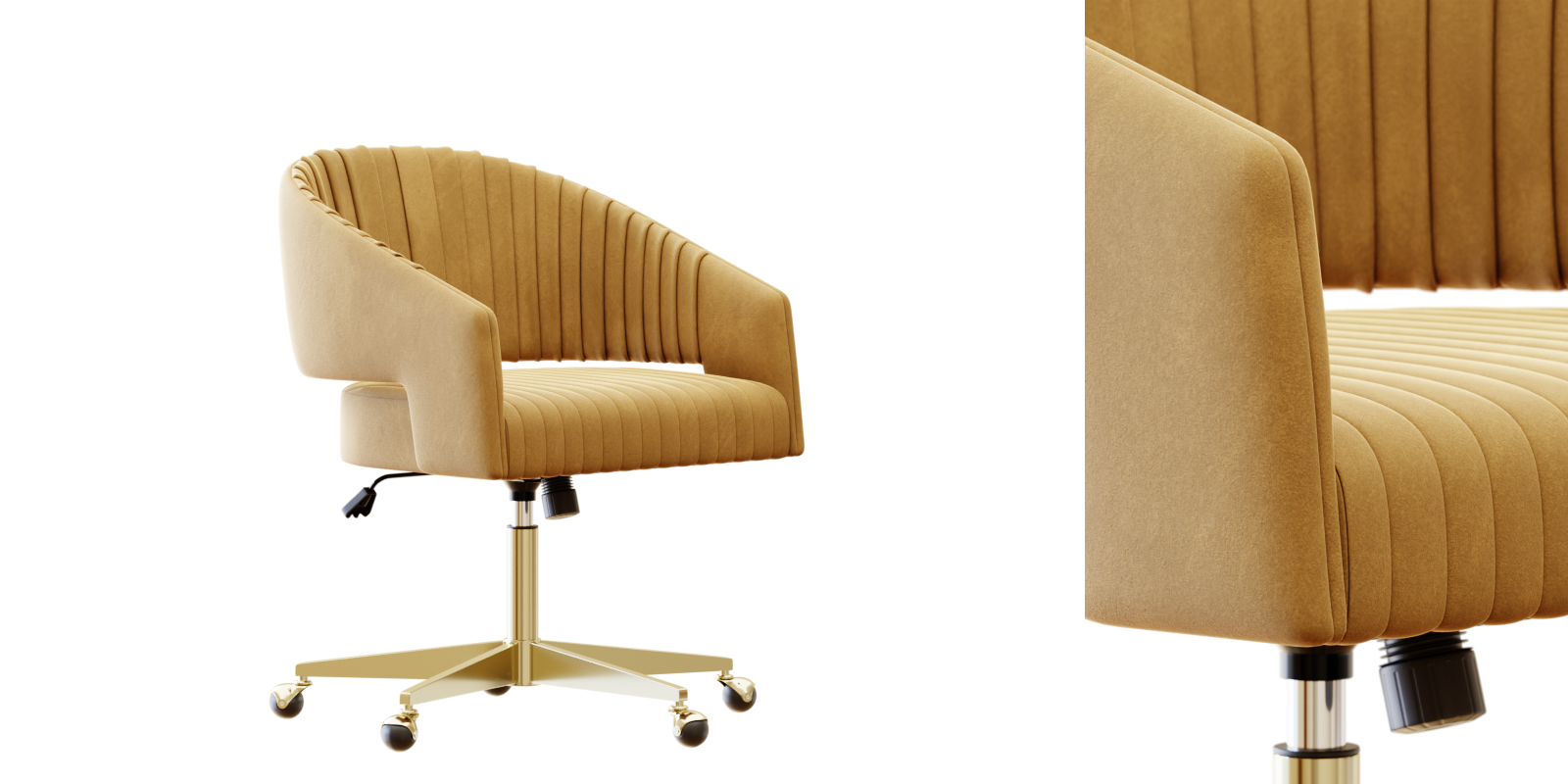 chair office chair inspired by CB2 Channel Office Chair on with wheels