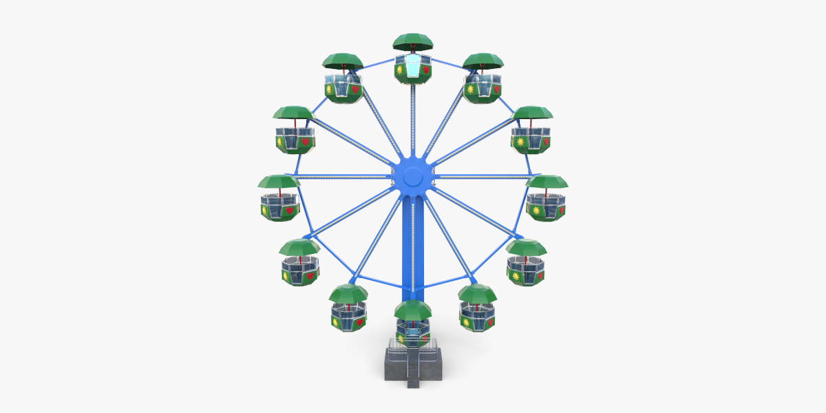 Animated ferris wheel v2 - Blender Market