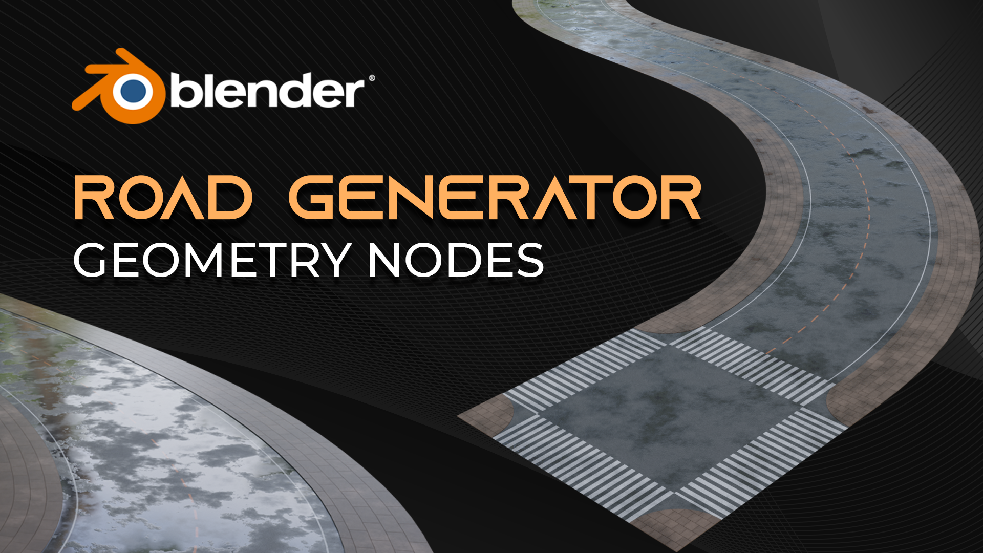 Procedural Road Generator Geometry Nodes Blender Market