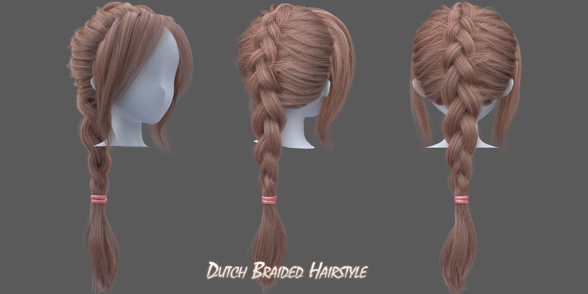 Image of Dutch braid anime hairstyle