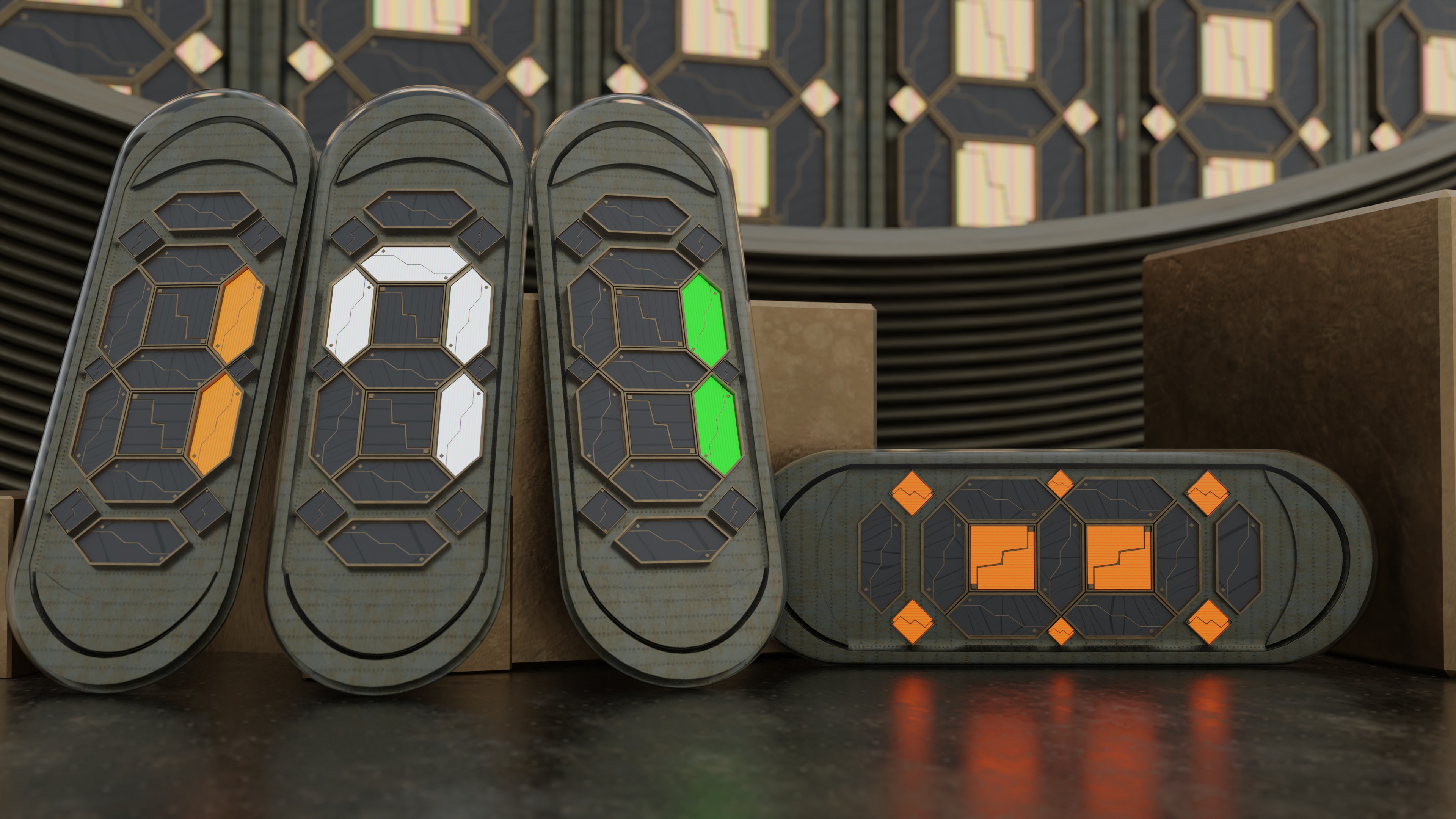 Segment bit display - Blender Market
