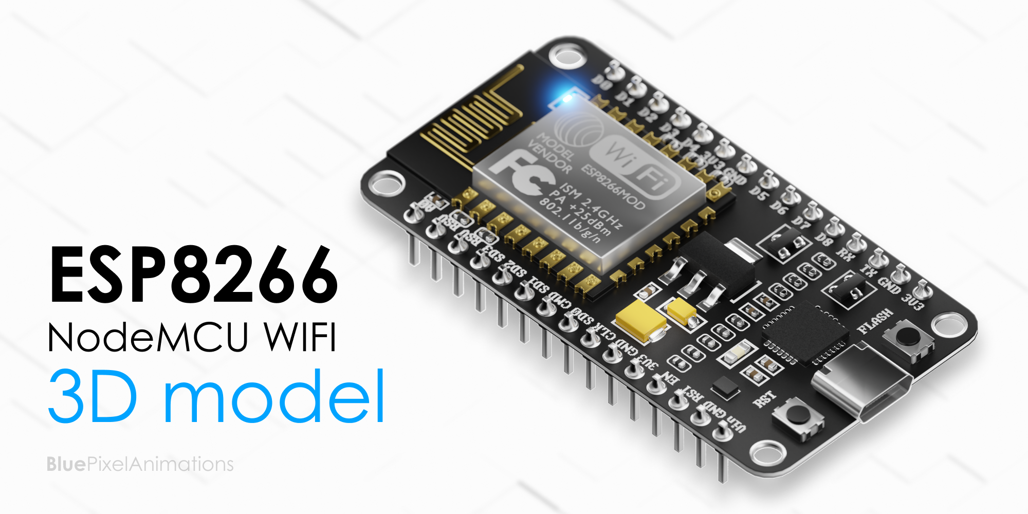 NodeMCU ESP8266 WiFi Module - Blender Market