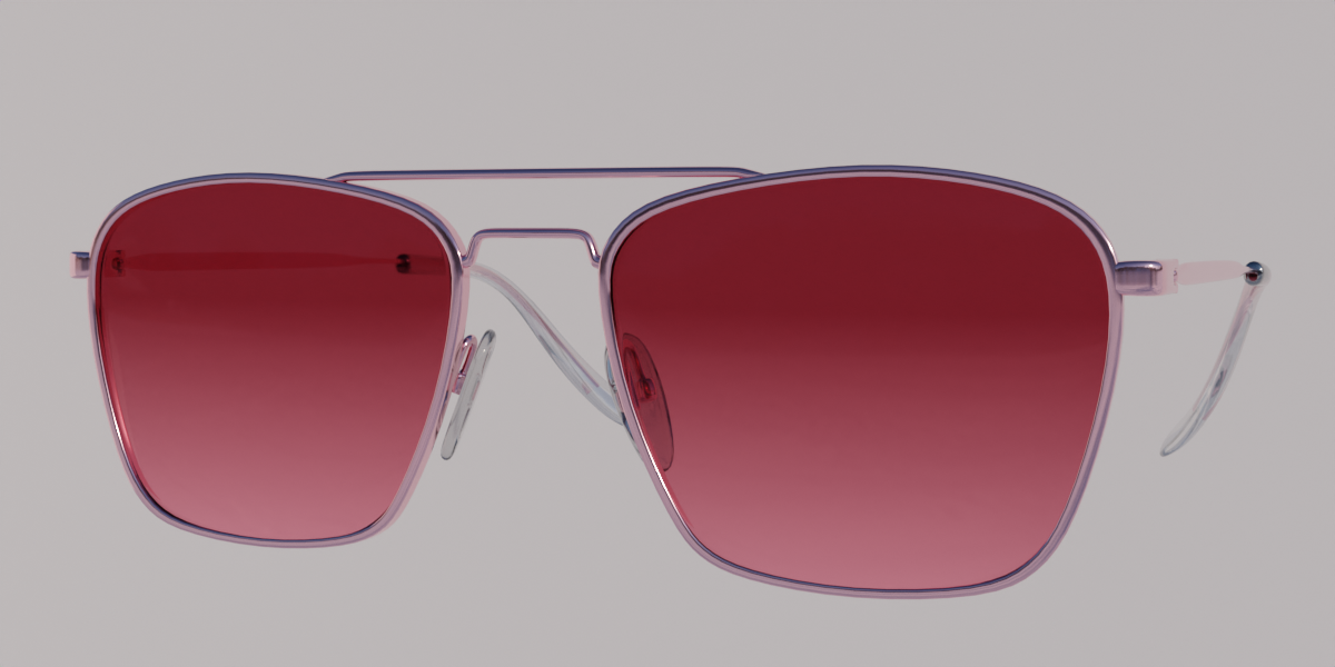 Rectengular pink sunglass 3d model Blender Market