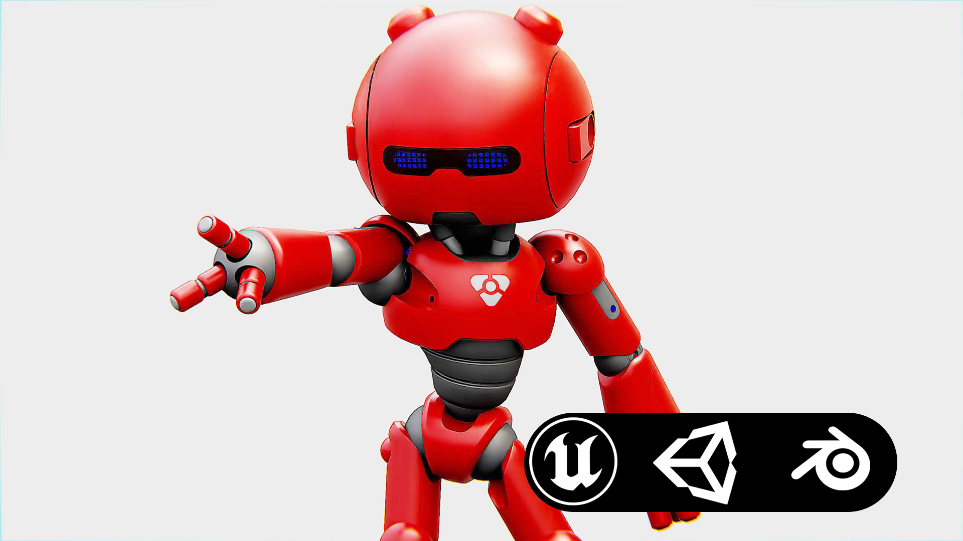HELL BOY BOT Auto-Rig Pro Rigged For Mixamo, Unreal Engine Unity ...