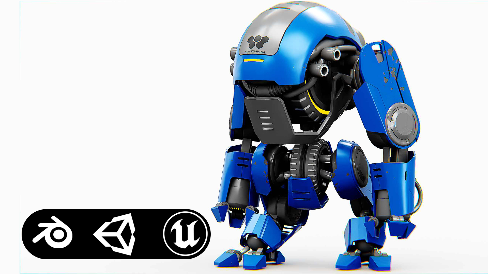 NEMO FIGHTER BOT Auto-Rig Pro Rigged For Mixamo, Unreal Engine Unity ...