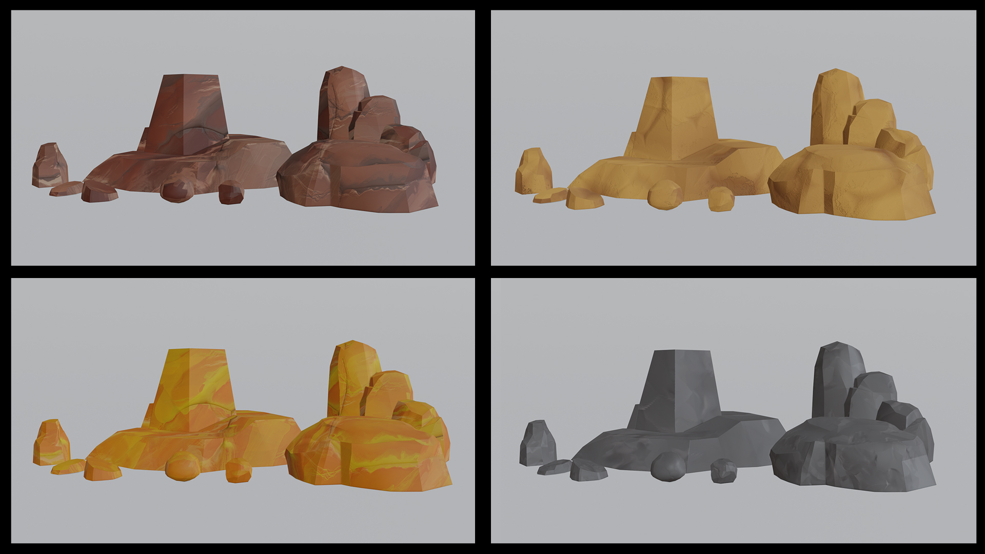 Stylized rocks Pack - Blender Market