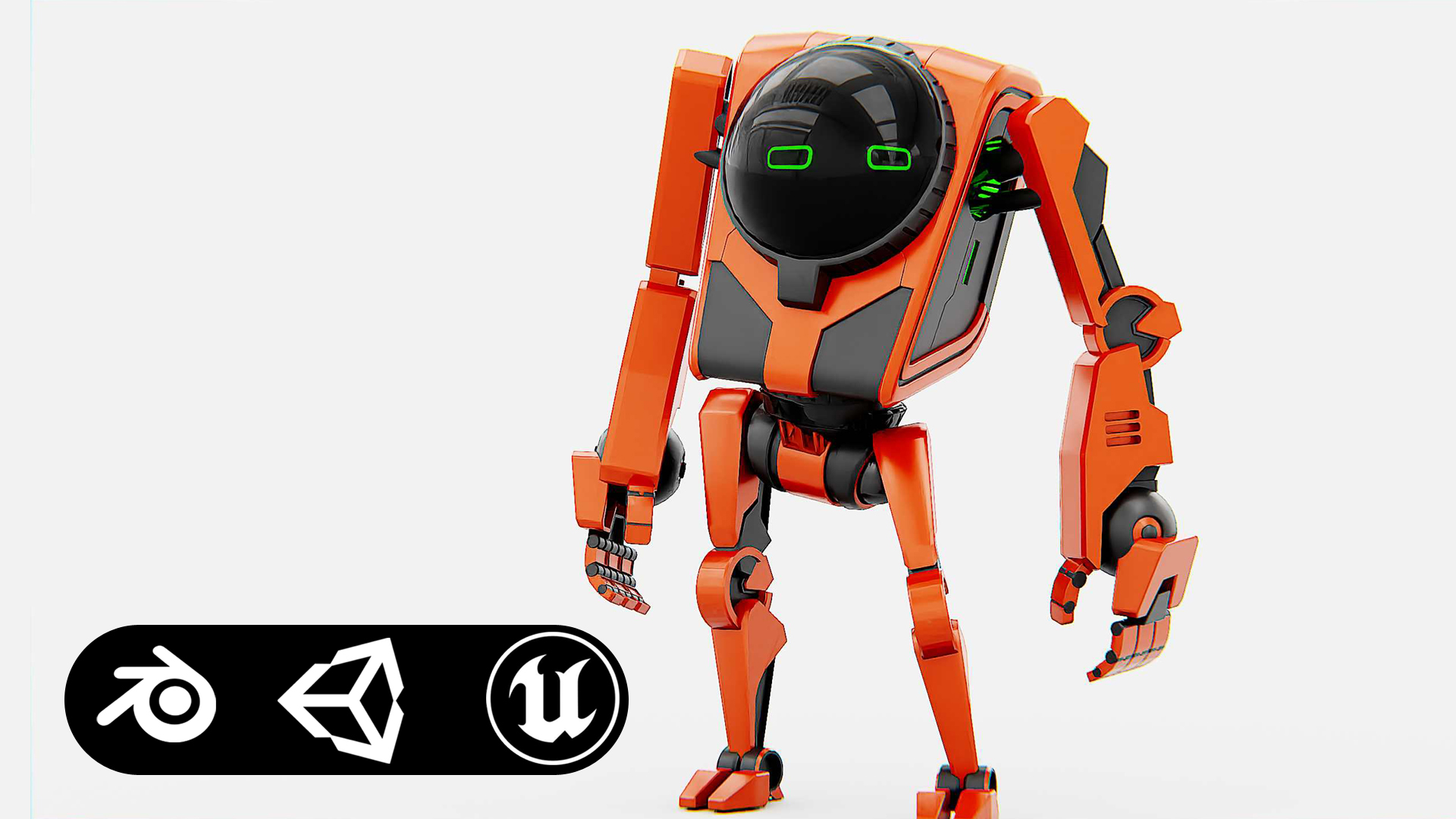 Bot Commenter Rigs UTILITY BOT V-20 Auto-Rig Pro Rigged For Mixamo, Unreal Engine, Unity ...
