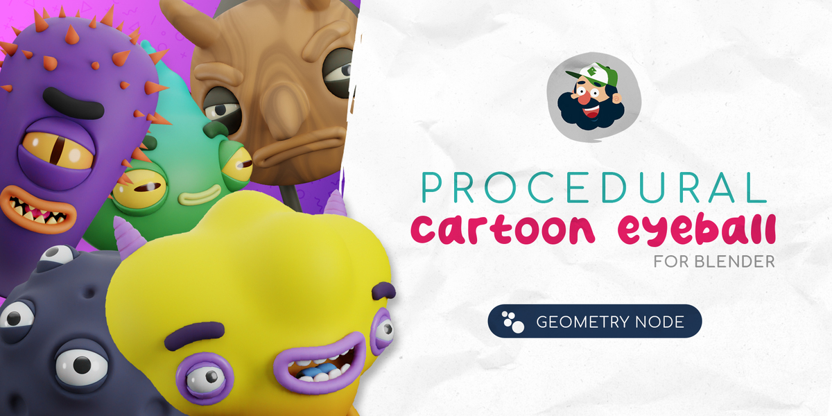 Procedural Cartoon Eyeball for Blender Blender Market