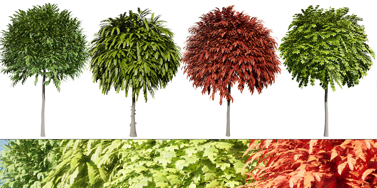 Mop Top trees collection Blender Market