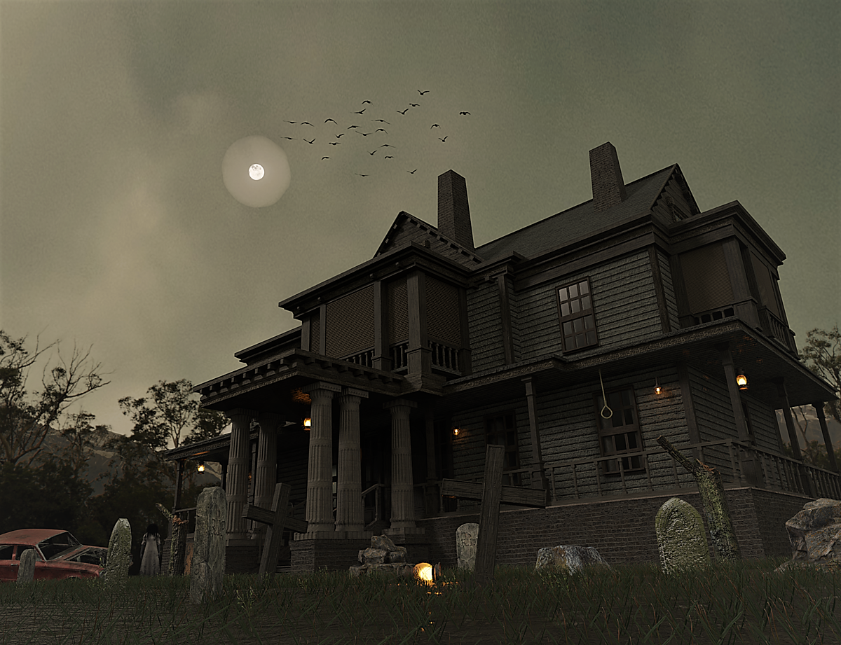 Haunted house 3d model Blender Market