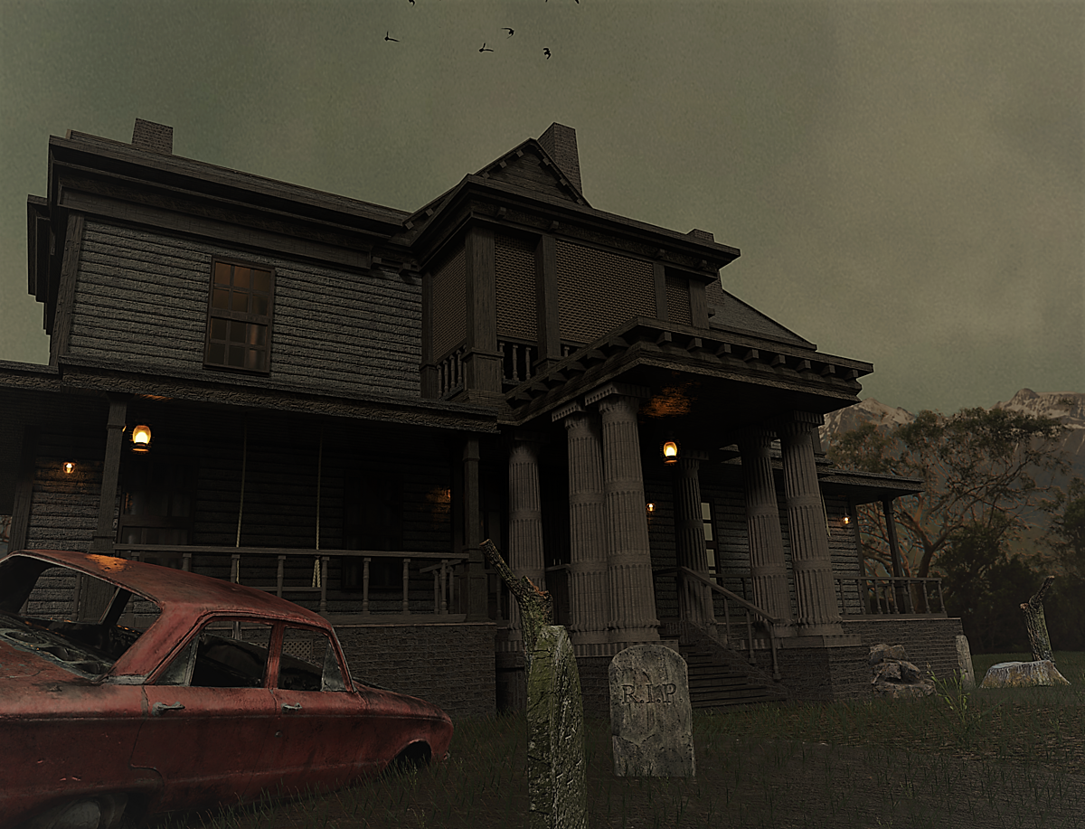 Haunted house 3d model Blender Market