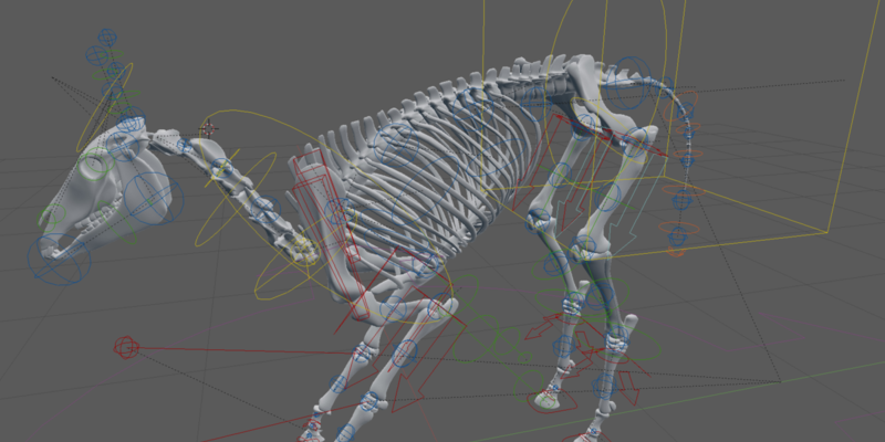 Horse skeleton XMS - Blender Market