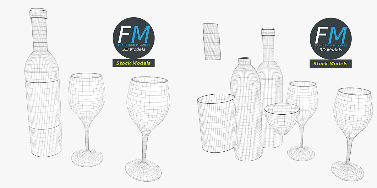 Cad Block Wine Bottle