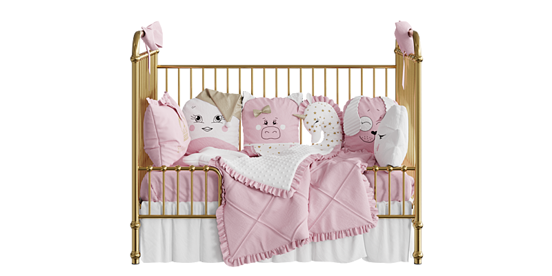 bed Rose gold Incy Interiors ELLIE COT child bed 2 variations