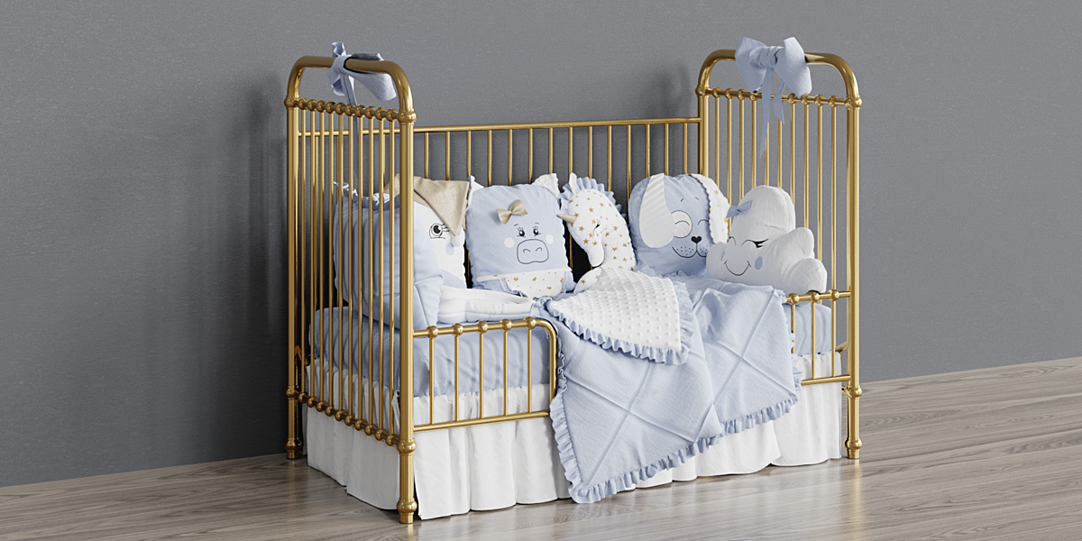 Rose gold baby cot sales