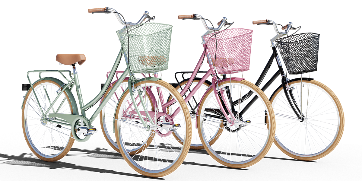 Retro womens discount bike with basket