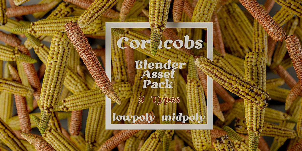 Corn cob of 3 Types in different stages Blender Market