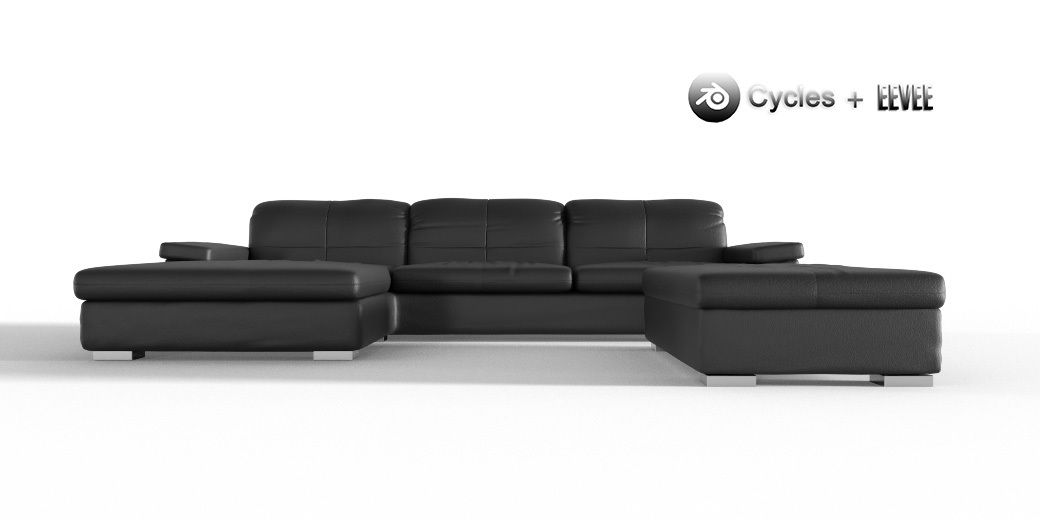 black leather sofa ottoman