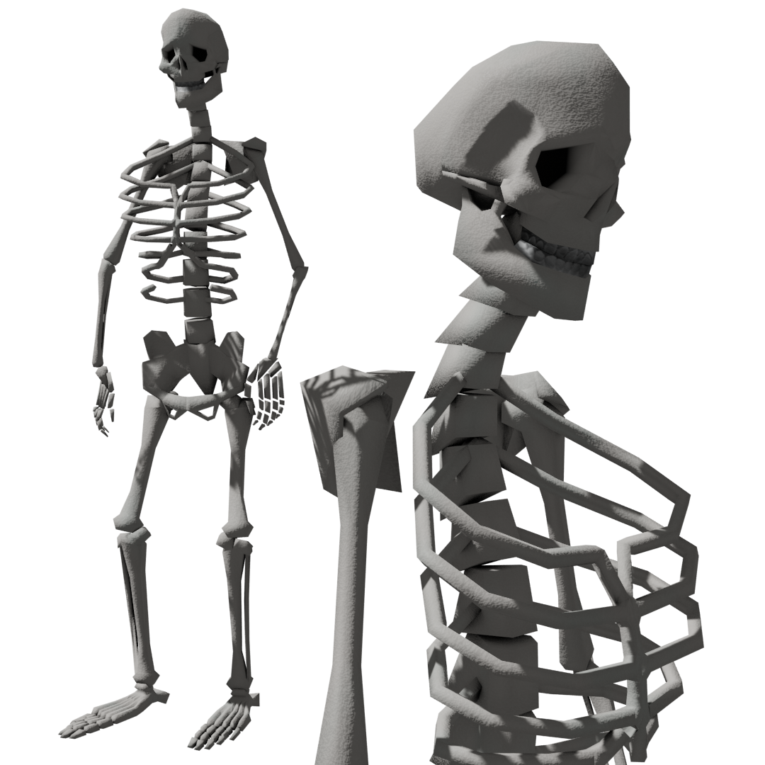 Rigged Human Skeleton - Animated - Blender Market