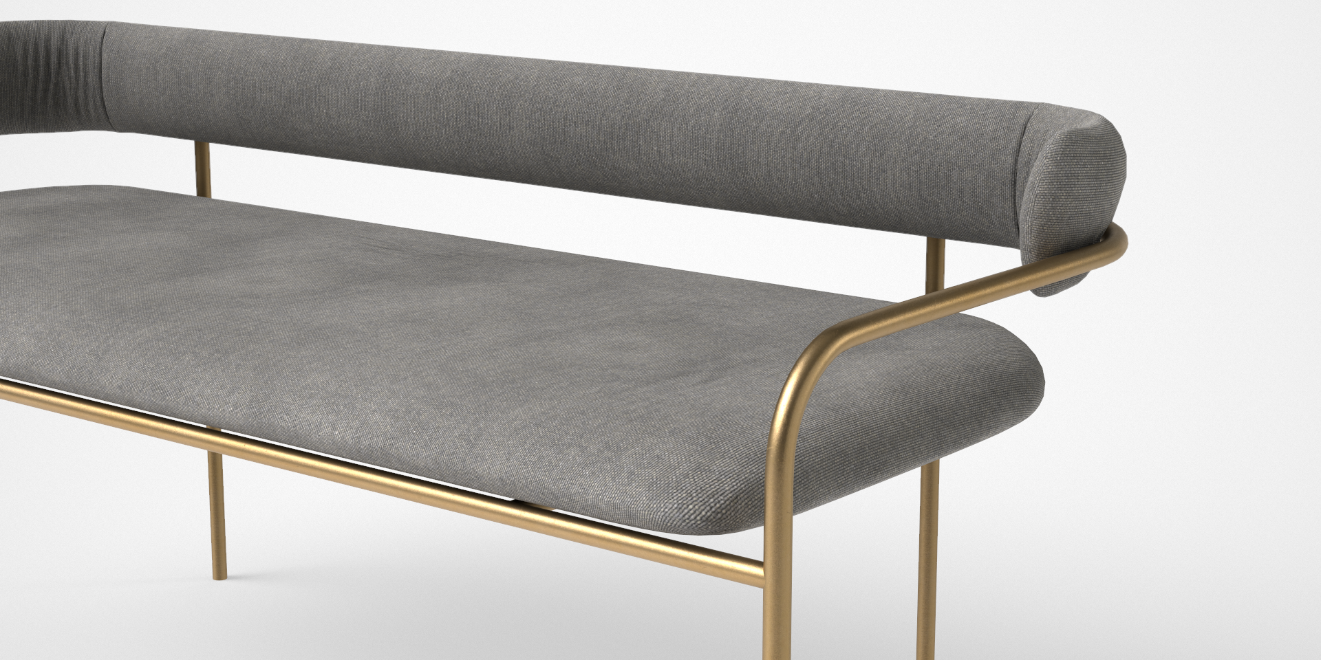 Lenox bench dining brass finish