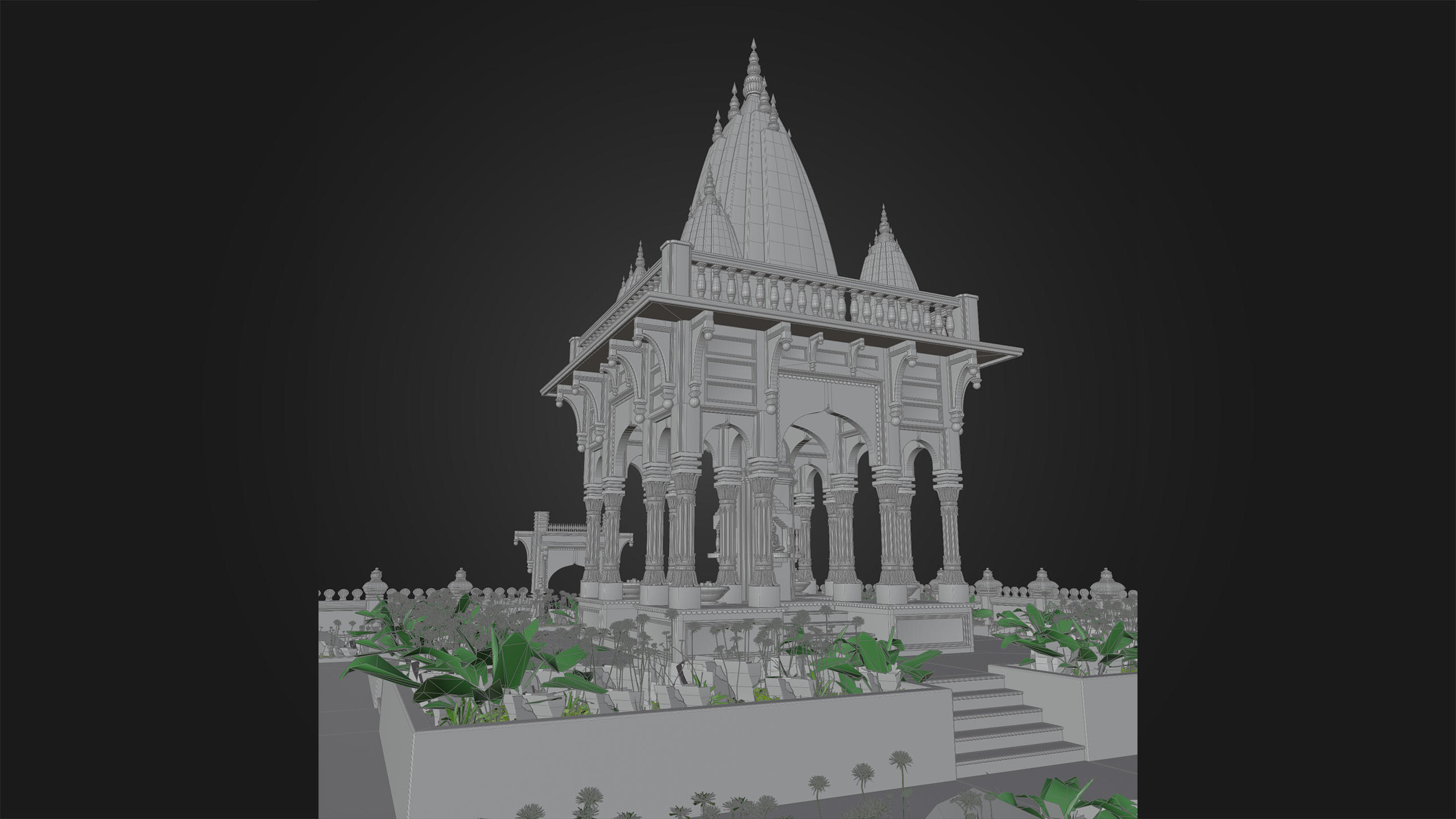Hindu Temple Design 3d