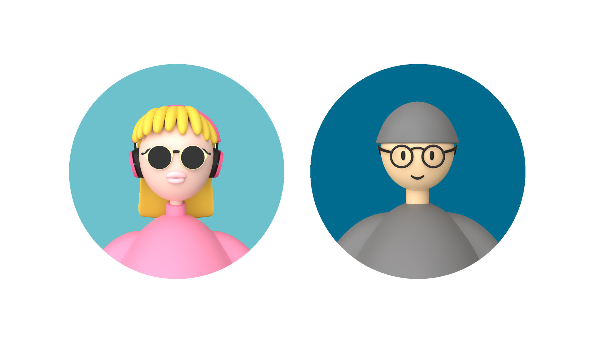 Characters avatar icon 1 - Blender Market