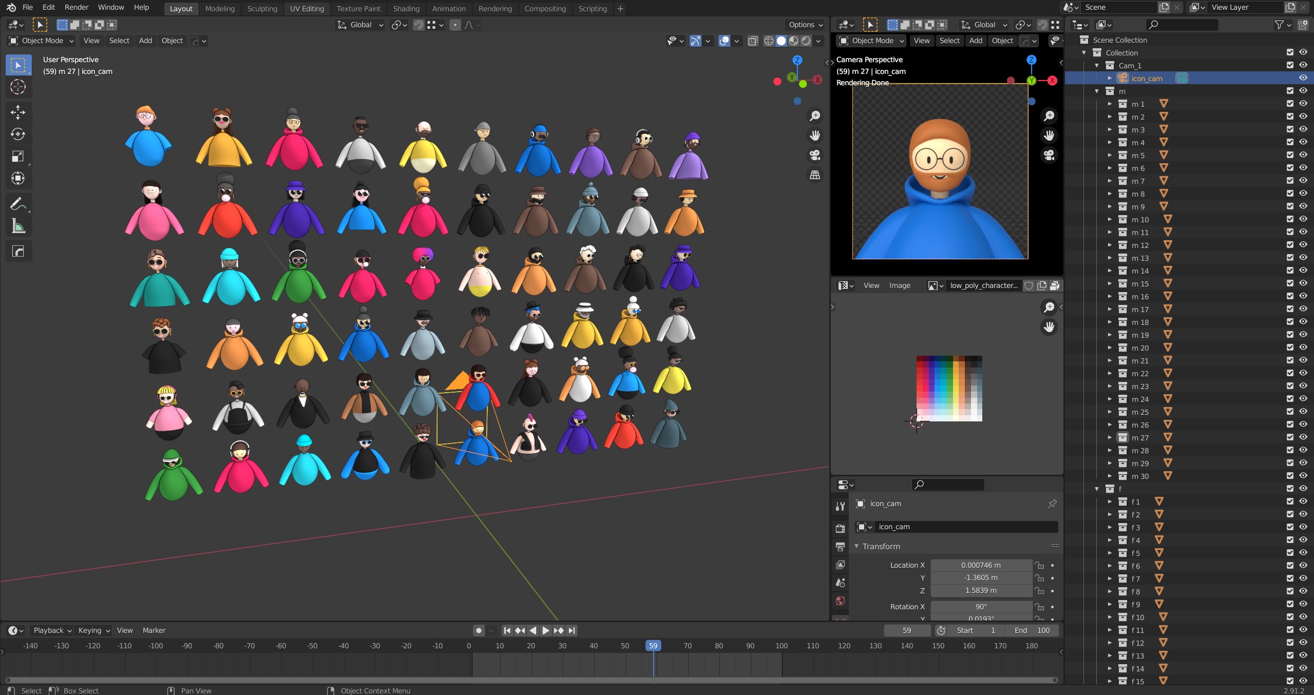 Characters avatar icon 1 - Blender Market